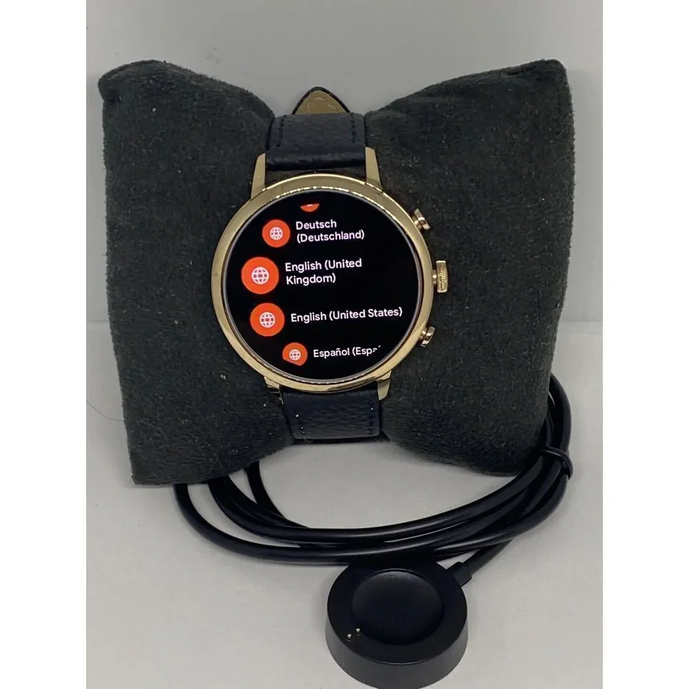 Fossil Venture HR Gen 4 FTW6020 Women Black Leather Digital Sport Smartwatch